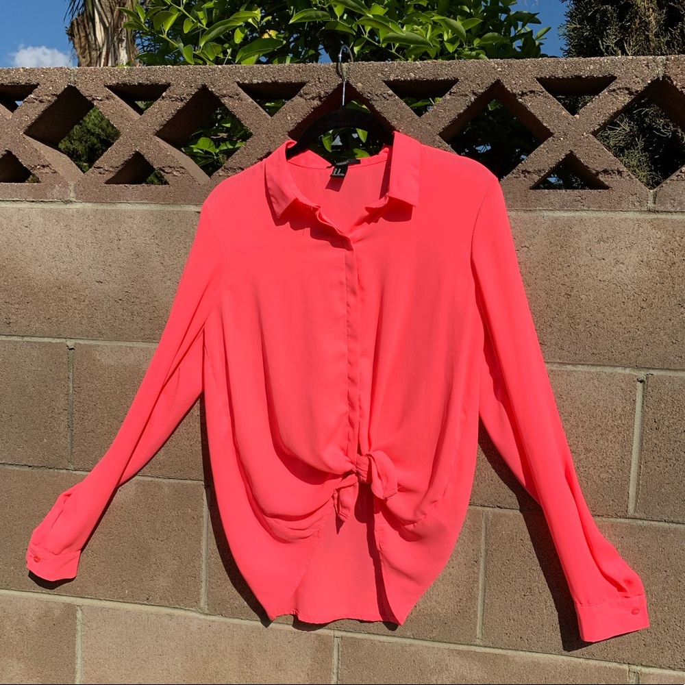 Forever 21 Pink Button Down Top